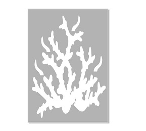 Seaweed, coral 3 stencil   ,Australian made